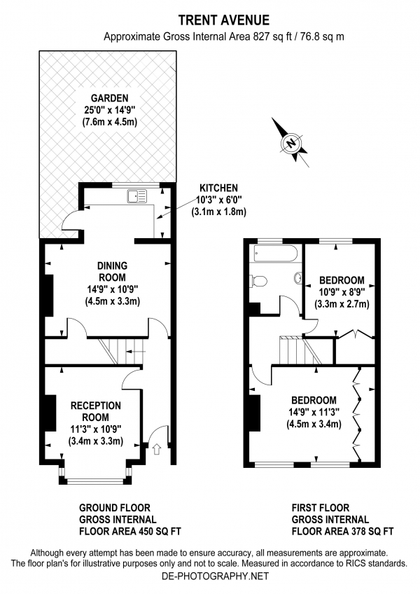 Floor Plan Image for 2 Bedroom Terraced House for Sale in Trent Avenue