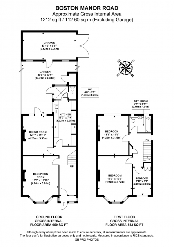 Floor Plan Image for 3 Bedroom Semi-Detached House for Sale in Boston Manor Road