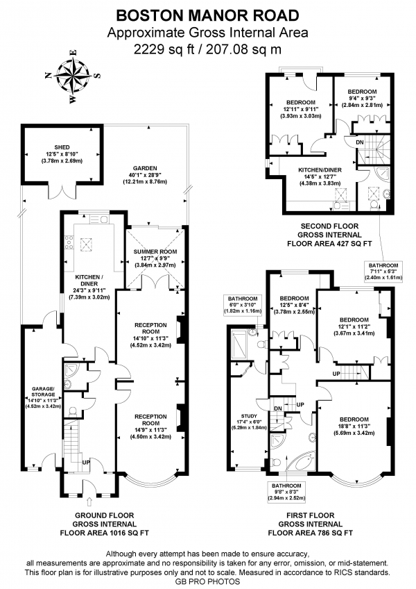 Floor Plan Image for 5 Bedroom Semi-Detached House for Sale in Boston Manor Road, TW8