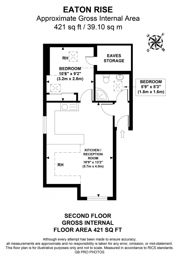 Floor Plan Image for 1 Bedroom Flat for Sale in Eaton Rise, W5