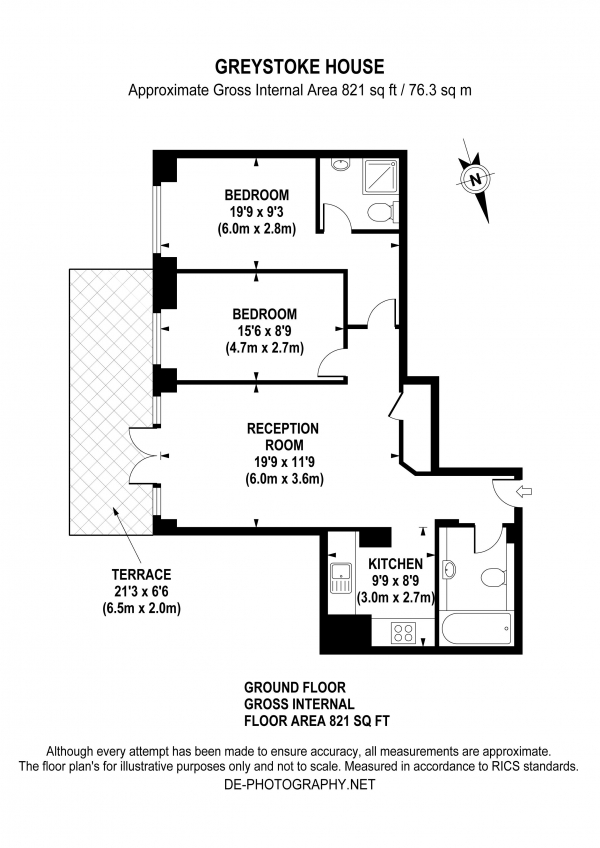 Floor Plan Image for 2 Bedroom Apartment for Sale in Greystoke House, W5