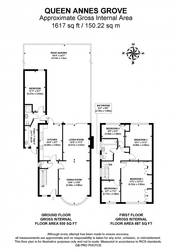 Floor Plan Image for 4 Bedroom Semi-Detached House for Sale in Queen Annes Grove, W5