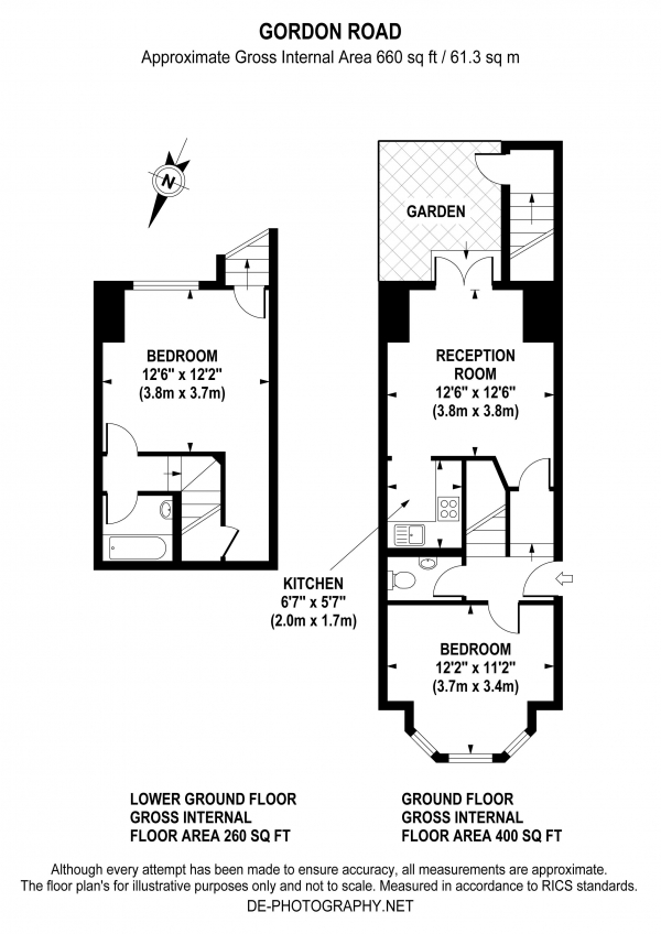 Floor Plan Image for 2 Bedroom Flat for Sale in Gordon Road, W5