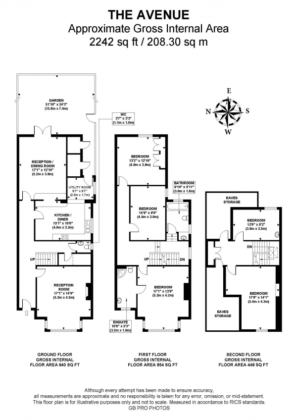 Floor Plan for 5 Bedroom Semi-Detached House for Sale in The Avenue, W13, W13, 8LS - Offers in Excess of &pound1,500,000