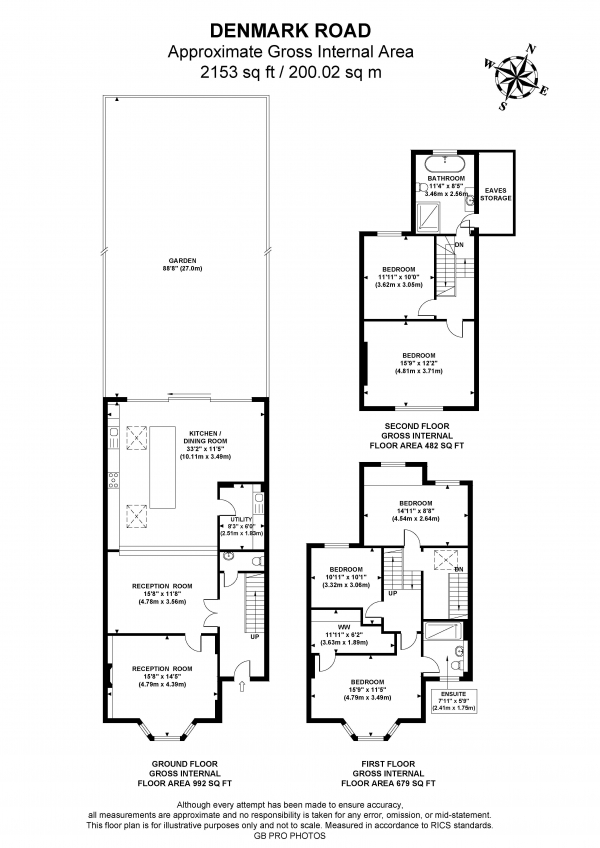 Floor Plan Image for 5 Bedroom Terraced House for Sale in Denmark Road, W13
