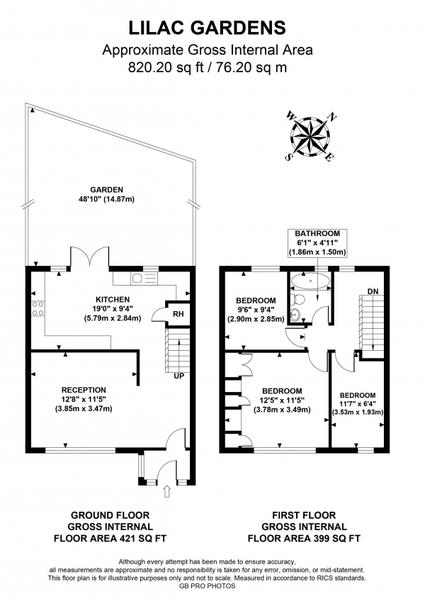 Floor Plan Image for 3 Bedroom Terraced House for Sale in Lilac Gardens, W5