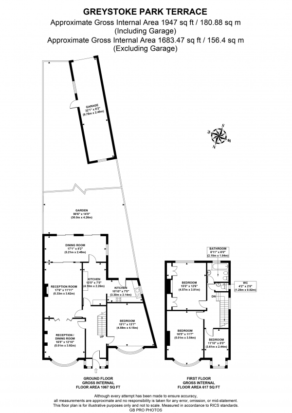 Floor Plan Image for 4 Bedroom Semi-Detached House for Sale in Greystoke Park Terrace, W5