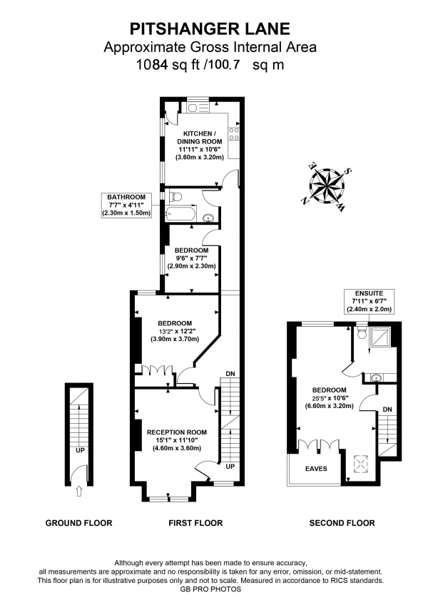 Floor Plan Image for 3 Bedroom Apartment for Sale in Pitshanger Lane, W5