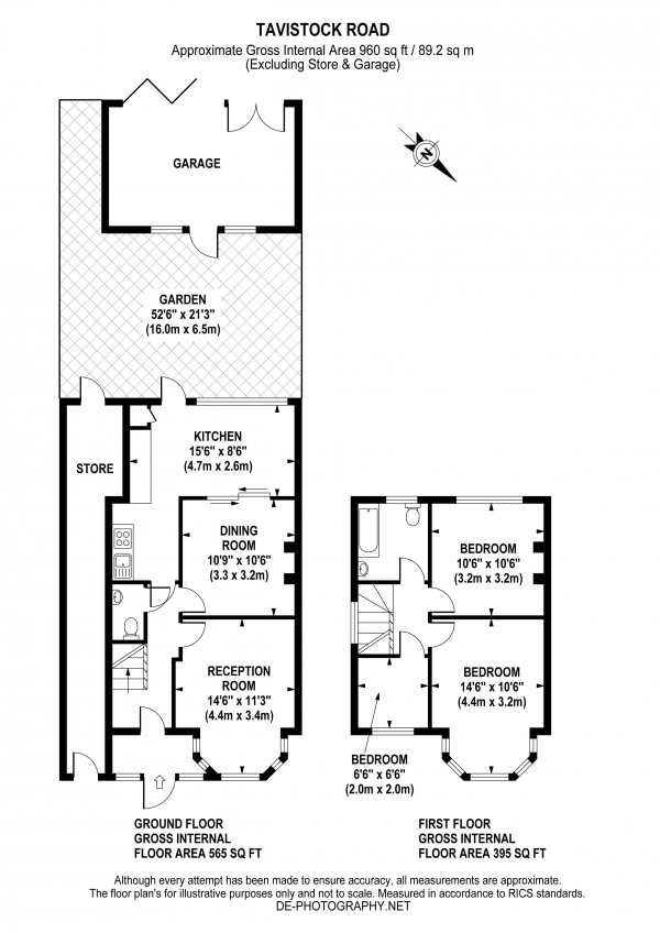 Floor Plan Image for 3 Bedroom End of Terrace House for Sale in Tavistock Avenue, Perivale, UB6