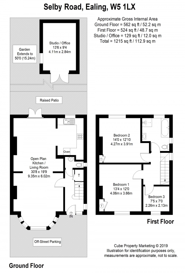 Floor Plan Image for 3 Bedroom End of Terrace House for Sale in Selby Road, W5