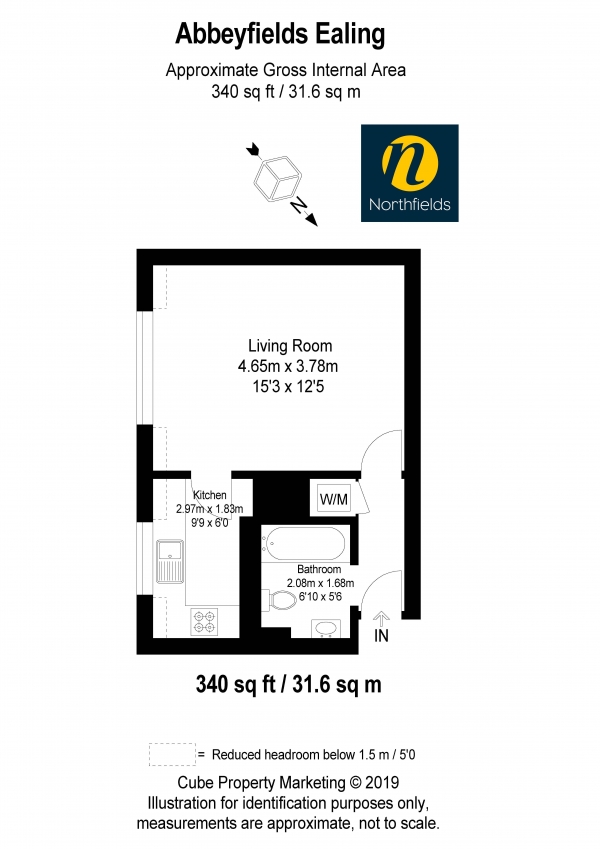 Floor Plan Image for Studio for Sale in Abbeyfields Close, NW10