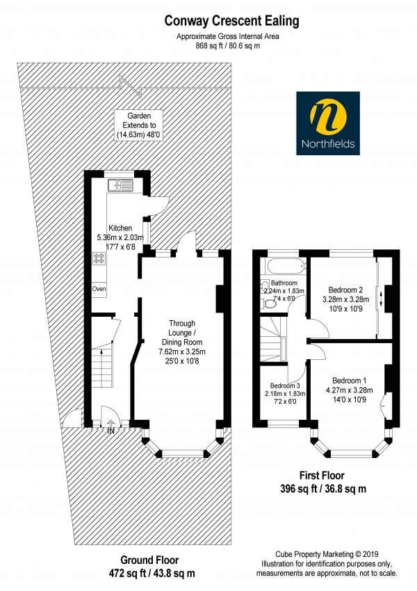 Floor Plan Image for 3 Bedroom Semi-Detached House for Sale in Conway Crescent