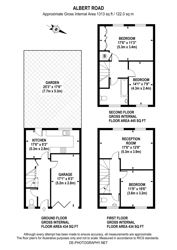 Floor Plan Image for 3 Bedroom Town House for Sale in Albert Road, W5