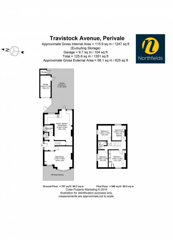 Floor Plan Image for 4 Bedroom Semi-Detached House for Sale in Tavistock Avenue, Perivale, UB6