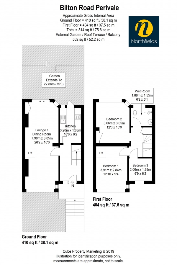 Floor Plan Image for 3 Bedroom Semi-detached Villa for Sale in Bilton Road, UB6