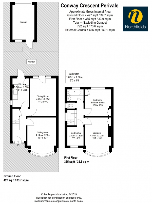 Floor Plan Image for 3 Bedroom Semi-Detached House for Sale in Conway Crescent, UB6