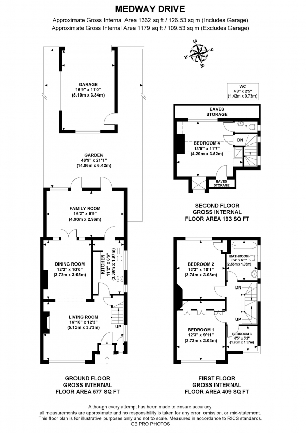 Floor Plan Image for 4 Bedroom Semi-Detached House for Sale in Medway Drive, UB6