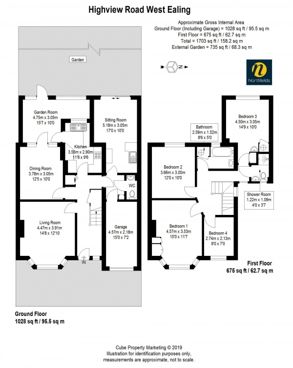 Floor Plan Image for 4 Bedroom Semi-Detached House for Sale in Highview Road, W13