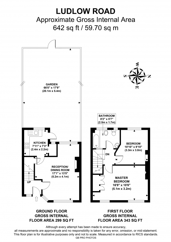 Floor Plan for 2 Bedroom Terraced House for Sale in Ludlow Road, W5, W5, 1NX - Offers in Excess of &pound700,000