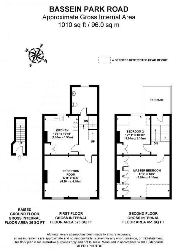 Floor Plan Image for 2 Bedroom Flat for Sale in Bassein Park Road, W12