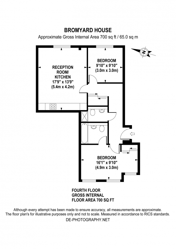 Floor Plan Image for 2 Bedroom Apartment for Sale in Bromyard House, W3