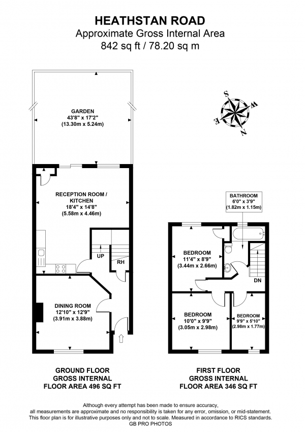 Floor Plan for 4 Bedroom Semi-Detached House for Sale in Heathstan Road, W12, W12, 0RA - Offers in Excess of &pound600,000