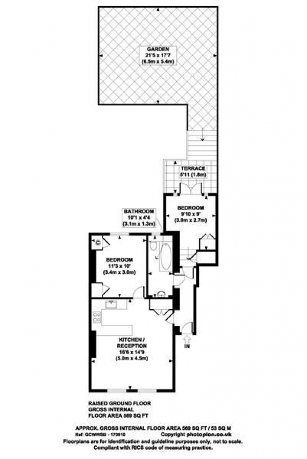 Floor Plan Image for 2 Bedroom Flat for Sale in Askew Road, W12