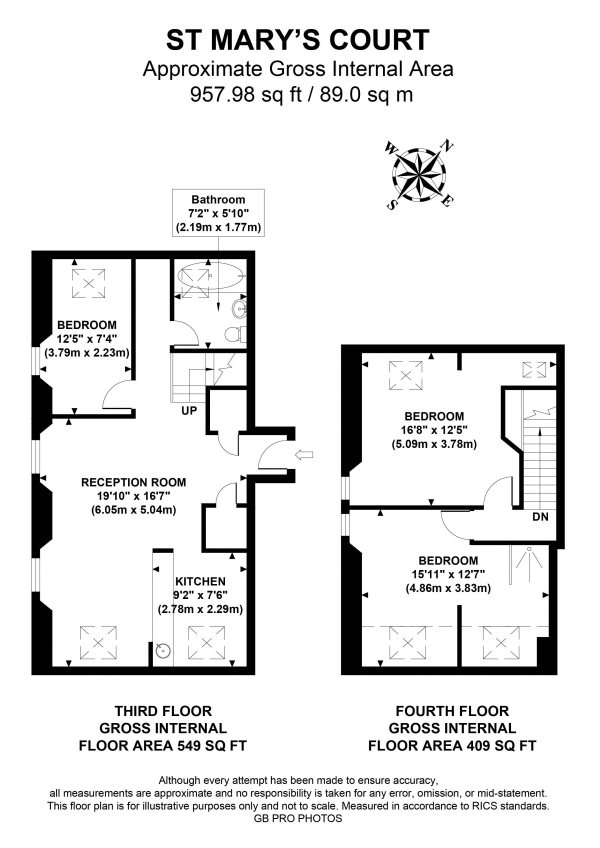 Floor Plan Image for 2 Bedroom Apartment for Sale in St Marys Court, W6