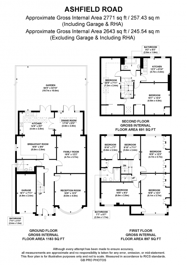 Floor Plan Image for 7 Bedroom Semi-Detached House for Sale in Ashfield Road, W3
