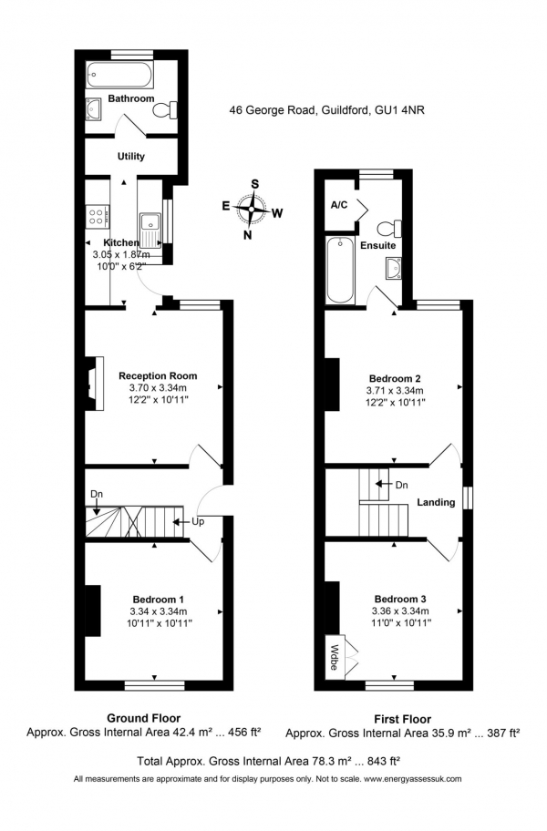 Floor Plan Image for 1 Bedroom House Share to Rent in Room 3, 46 George Road, Guildford, GU1 4NR- NO ADMIN FEES!