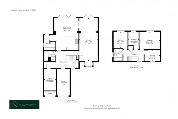 Floor Plan Image for 4 Bedroom Link Detached House for Sale in Wordsworth Avenue, Eaton Ford