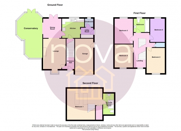 Floor Plan Image for 5 Bedroom Detached House for Sale in Doidges Farm Close, Eggbuckland, PL6 5WF