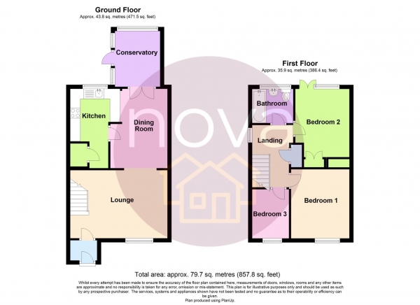 Floor Plan Image for 3 Bedroom Semi-Detached House for Sale in Colston Close, Birdcage Farm, PL6 6AY