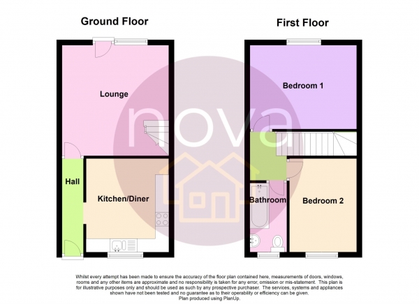 Floor Plan Image for 2 Bedroom End of Terrace House for Sale in Lake View Close, Holly Park, PL5 4LX