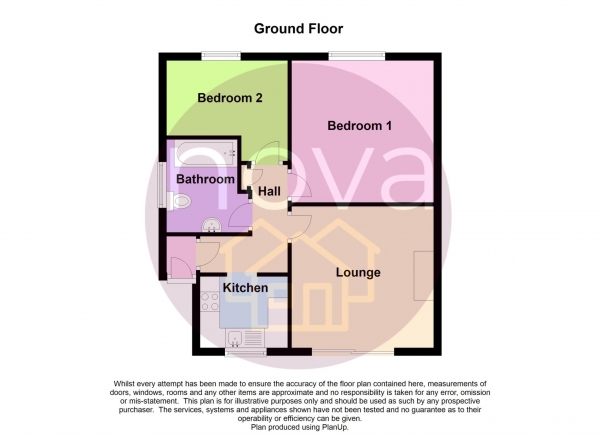 Floor Plan Image for 2 Bedroom Flat for Sale in Vicarage Gardens, St Budeaux, PL5 1LG