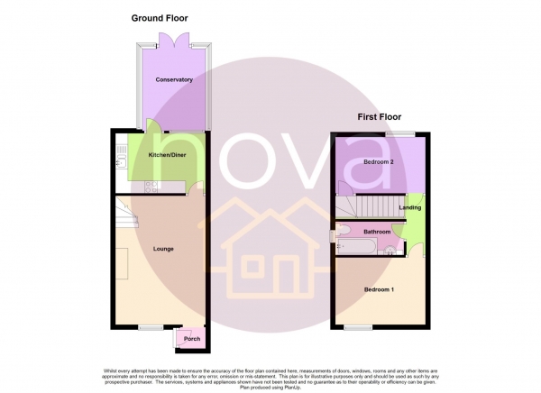 Floor Plan Image for 2 Bedroom End of Terrace House for Sale in Warwick Orchard Close, Plymouth, PL5 3NZ