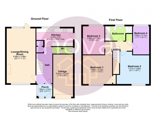 Floor Plan Image for 4 Bedroom Detached House for Sale in Hopton Close, Eggbuckland, PL6 5JJ