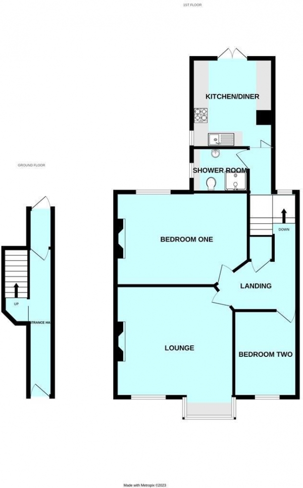 Floor Plan Image for 2 Bedroom Flat for Sale in Church Road, Plymstock, PL9 9BA