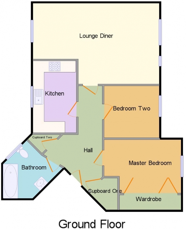 Floor Plan Image for 2 Bedroom Flat for Sale in Renaissance Gardens, Beacon Park, PL2 3LX