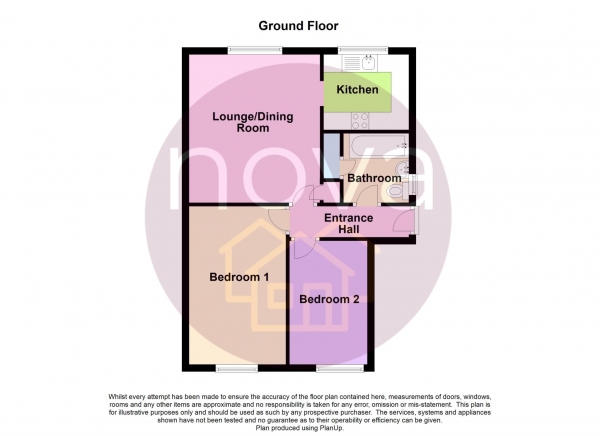 Floor Plan Image for 2 Bedroom Flat for Sale in Walcot Close, Thornbury, PL6 8TG