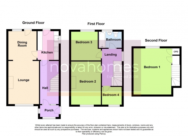 Floor Plan Image for 4 Bedroom Semi-Detached House for Sale in Ashleigh Close, Tamerton Foliot, PL5 4PZ