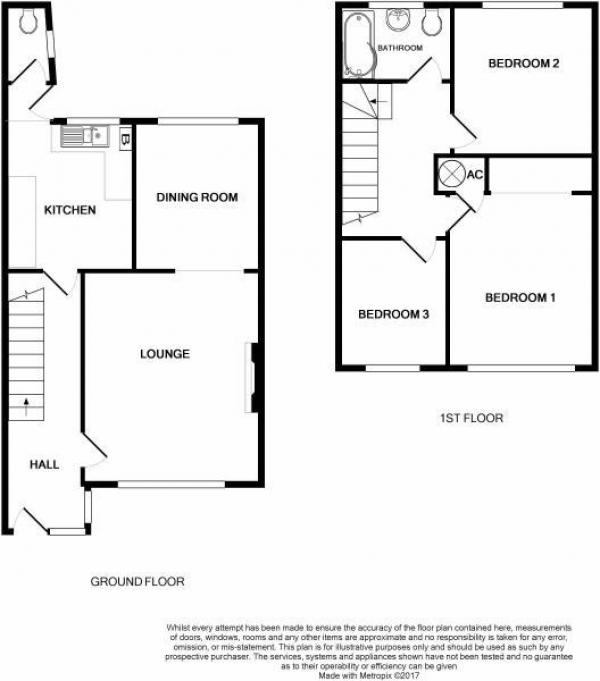 Floor Plan Image for 3 Bedroom Terraced House for Sale in Norfolk Rd, Laira, PL3 6DD