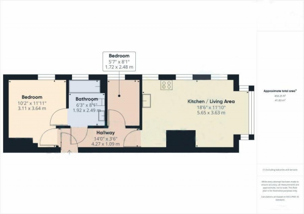 Floor Plan Image for 2 Bedroom Flat for Sale in Budshead Road, Crownhill, PL6 5FW