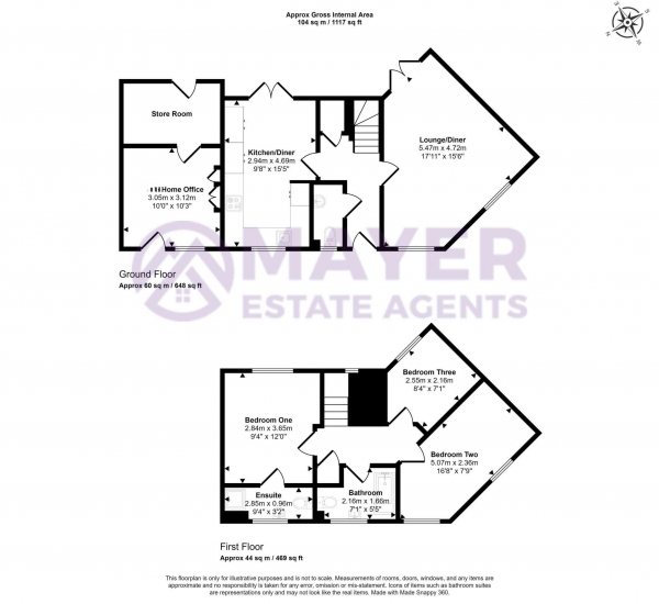 Floor Plan Image for 3 Bedroom Semi-Detached House for Sale in Brinchcombe Mews, Plymstock, PL9 7FB