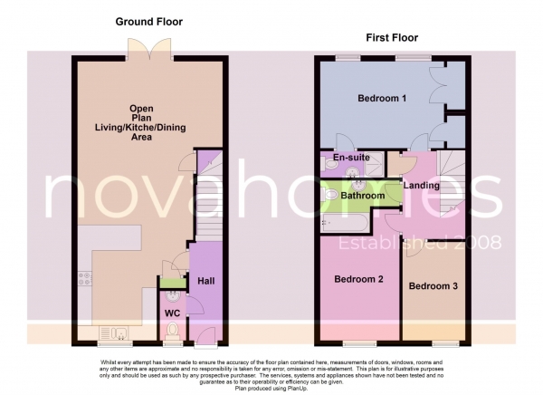 Floor Plan Image for 3 Bedroom Terraced House for Sale in Eco Way, Plymouth, PL6 7FP