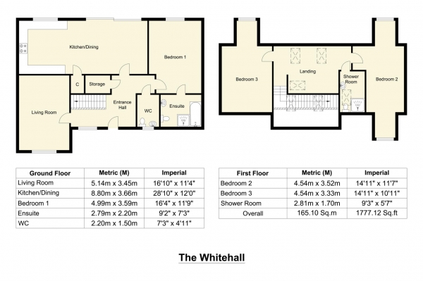 Floor Plan Image for 3 Bedroom Detached House for Sale in THE WHITEHALL - Old Lane, Drighlington