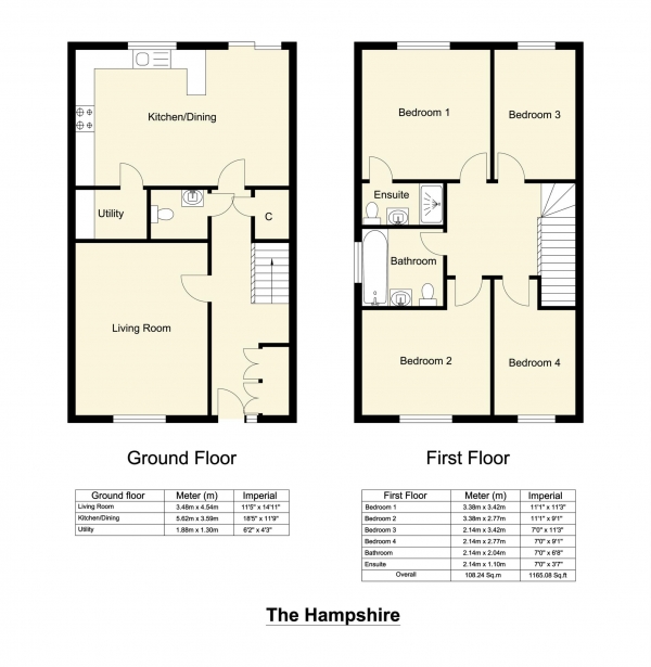 Floor Plan Image for 4 Bedroom Semi-Detached House for Sale in THE HAMPSHIRE -  Old Lane, Drighlington