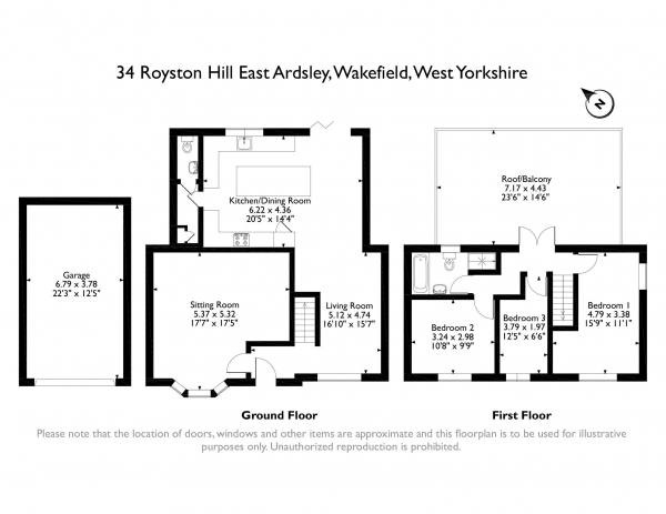 Floor Plan Image for 3 Bedroom Detached House for Sale in Hillmount, Royston Hill, East Ardsley
