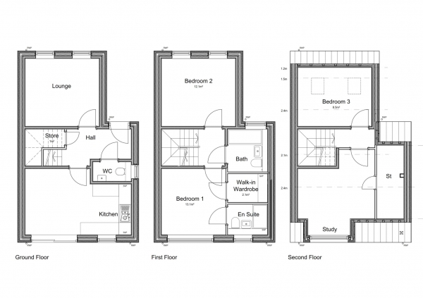 Floor Plan Image for 4 Bedroom Detached House for Sale in THE GATEHOUSE, Moorhouse Gardens, Middlestown