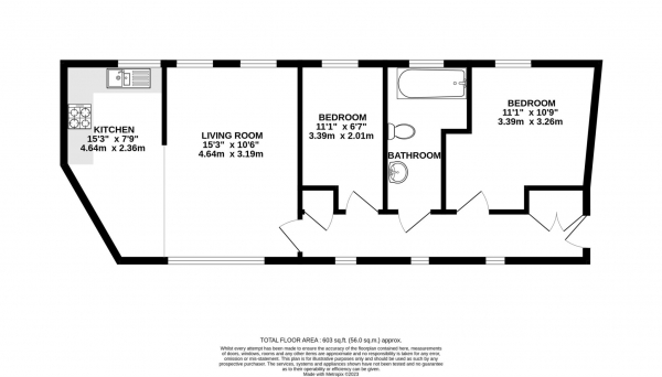 Floor Plan Image for 2 Bedroom Apartment for Sale in Rhodes Court, Morley